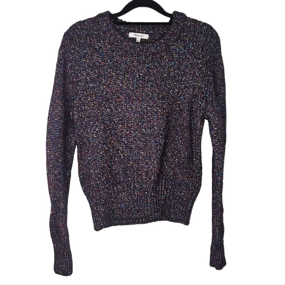 Madewell Purple, Metallic Marled Knit Sweater, Size Small, EUC - Picture 3 of 8